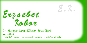 erzsebet kobor business card
