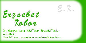 erzsebet kobor business card